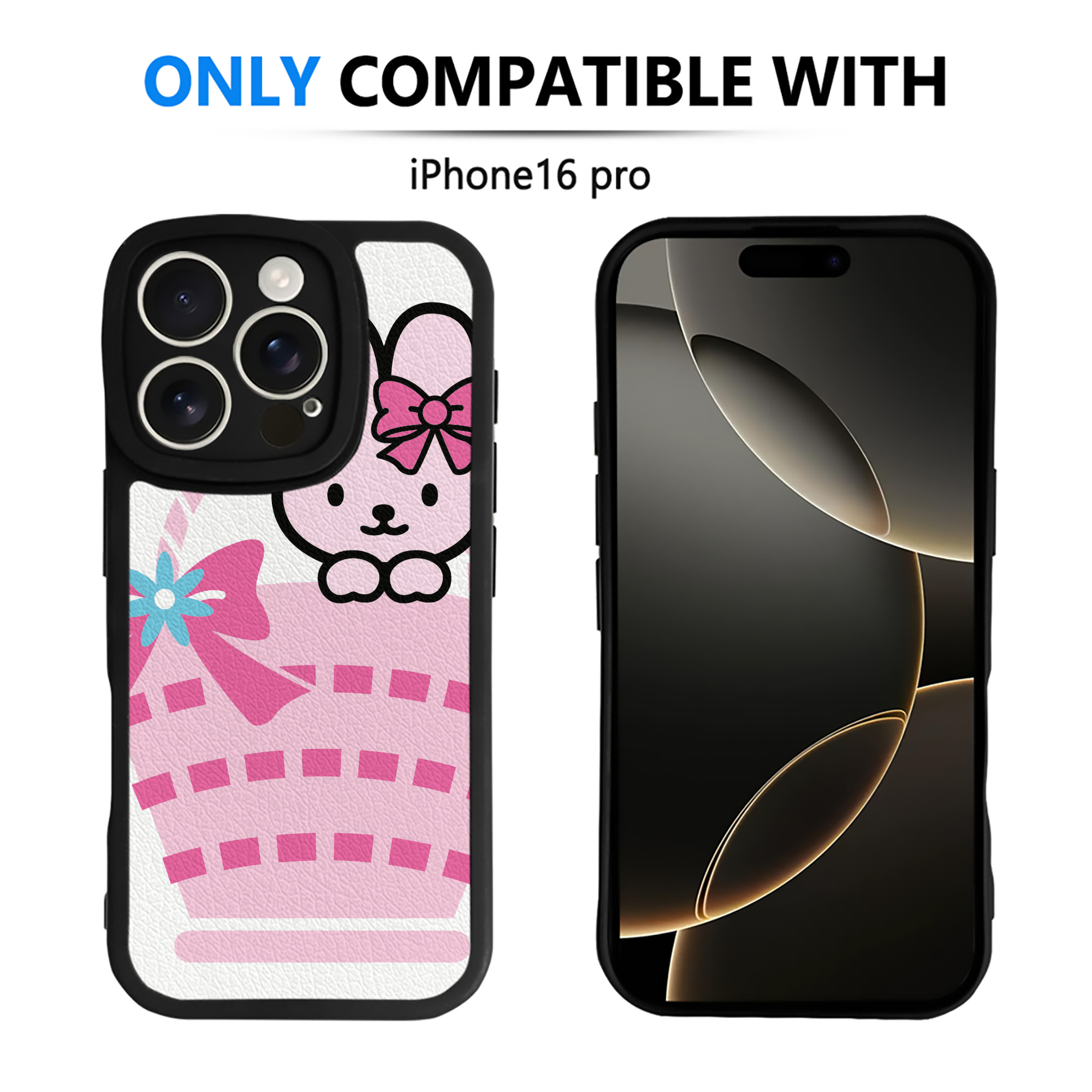 （画像用） Hello Kitty ハローキティ 【iPhone 16シリーズ対応】シリコンスマホケース（レザー調） 材質：シリコン